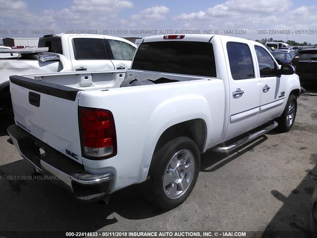 3GTP1VE05BG210111 - 2011 GMC SIERRA C1500 SLE WHITE photo 4