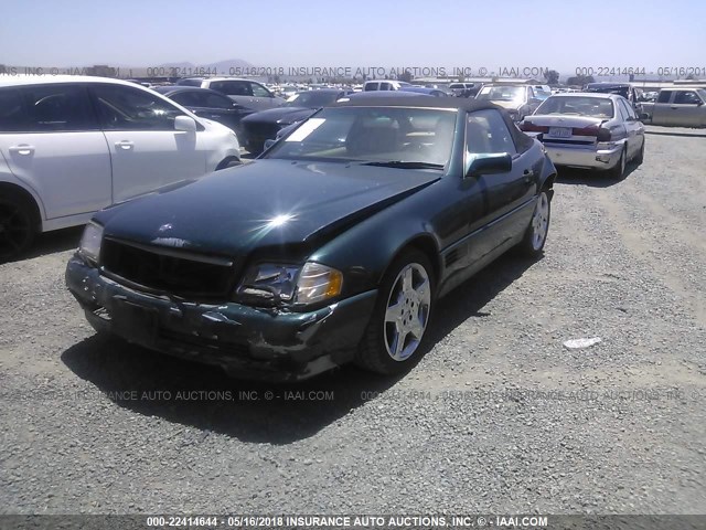 WDBFA63E6SF111393 - 1995 MERCEDES-BENZ SL 320 GREEN photo 2