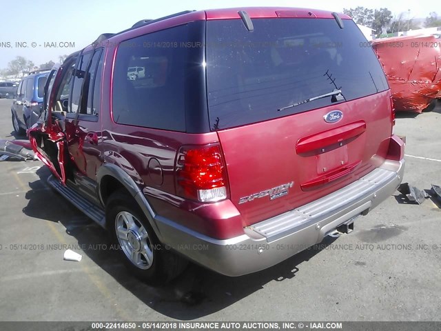 1FMPU17L83LC54711 - 2003 FORD EXPEDITION EDDIE BAUER RED photo 3