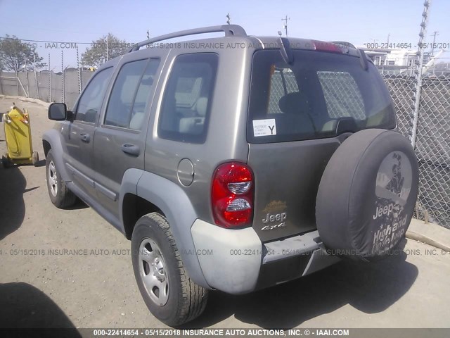 1J4GL48K26W150940 - 2006 JEEP LIBERTY SPORT BROWN photo 3