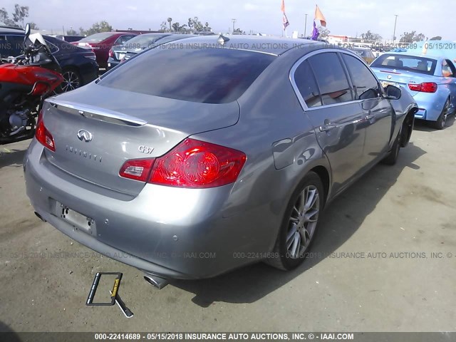 JN1CV6AP8CM628840 - 2012 INFINITI G37 SPORT GRAY photo 4