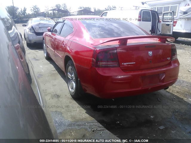2B3KA53H17H656963 - 2007 DODGE CHARGER R/T RED photo 3