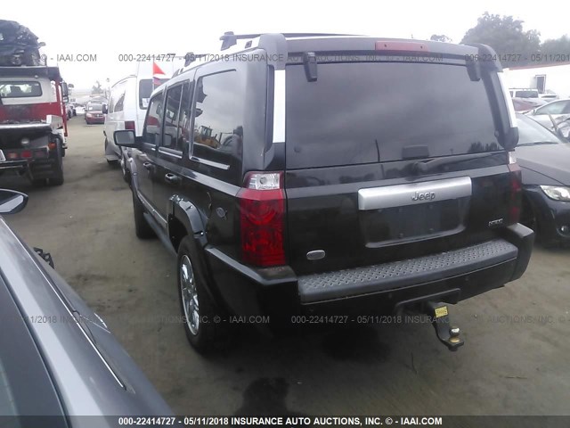 1J8HH68257C696652 - 2007 JEEP COMMANDER OVERLAND BLACK photo 3