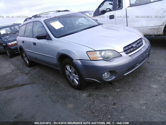 4S4BP61C857332245 - 2005 SUBARU LEGACY OUTBACK 2.5I SILVER photo 1