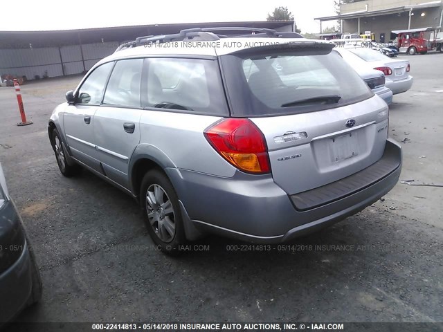 4S4BP61C857332245 - 2005 SUBARU LEGACY OUTBACK 2.5I SILVER photo 3