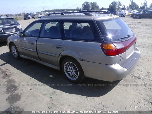 4S3BH6457Y7312149 - 2000 SUBARU LEGACY GT GOLD photo 3