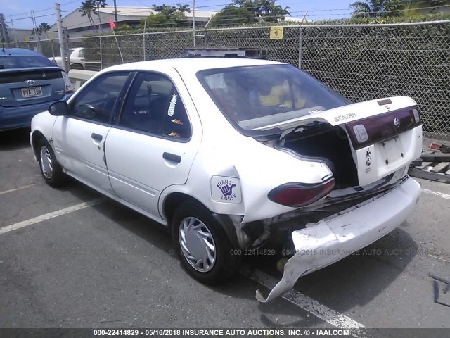 1N4AB41D5WC762826 - 1998 NISSAN SENTRA E/XE/GXE/GLE WHITE photo 3