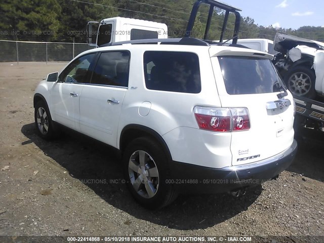 1GKKRRED0CJ404773 - 2012 GMC ACADIA SLT-1 WHITE photo 3