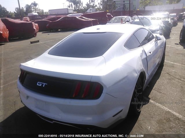 1FA6P8CF3F5308009 - 2015 FORD MUSTANG GT WHITE photo 4