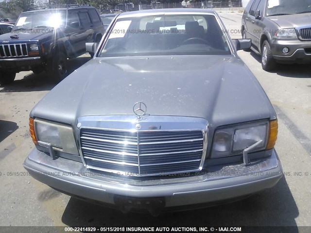 WDBCA35D0HA301315 - 1987 MERCEDES-BENZ 420 SEL GRAY photo 6