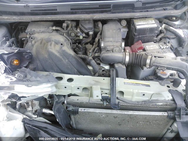 3N1CE2CP7EL362746 - 2014 NISSAN VERSA NOTE S/S PLUS/SV/SL SILVER photo 10