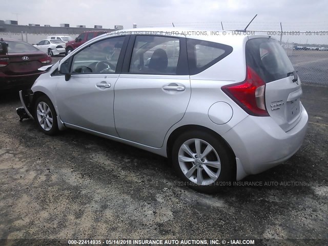 3N1CE2CP7EL362746 - 2014 NISSAN VERSA NOTE S/S PLUS/SV/SL SILVER photo 3