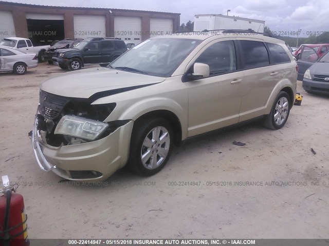 3D4PG5FV1AT108371 - 2010 DODGE JOURNEY SXT GOLD photo 2