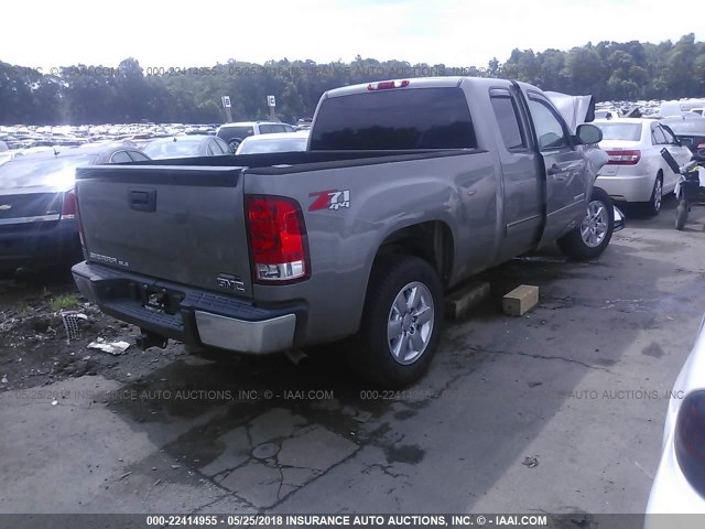 1GTR2VE77DZ309924 - 2013 GMC SIERRA K1500 SLE GRAY photo 4