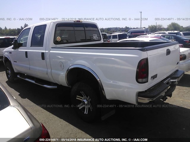 1FTSW31F42EC07511 - 2002 FORD F350 SRW SUPER DUTY WHITE photo 3