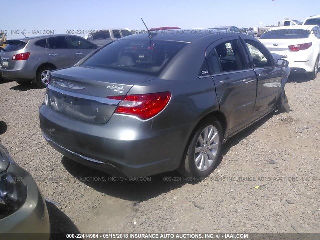 1C3CCBBBXDN603940 - 2013 CHRYSLER 200 TOURING GRAY photo 4