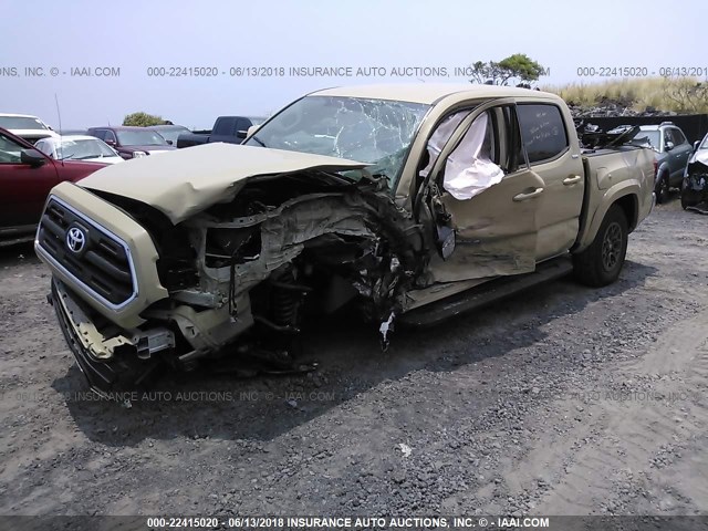 3TMCZ5AN7HM079122 - 2017 TOYOTA TACOMA DBL CAB/SR/TRDSPT/OR/PRO თაფლისფერი ფოტო 2