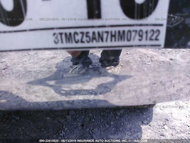 3TMCZ5AN7HM079122 - 2017 TOYOTA TACOMA DBL CAB/SR/TRDSPT/OR/PRO თაფლისფერი ფოტო 9