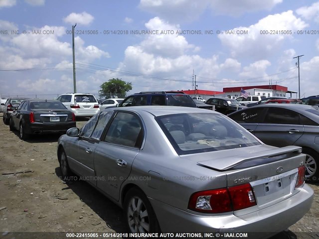 KNAGD128165457114 - 2006 KIA OPTIMA LX/EX SILVER photo 3