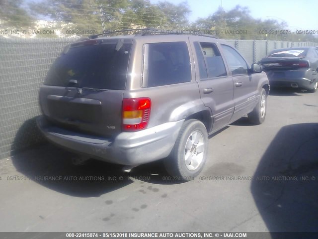 1J4GX58N61C572725 - 2001 JEEP GRAND CHEROKEE LIMITED BROWN photo 4