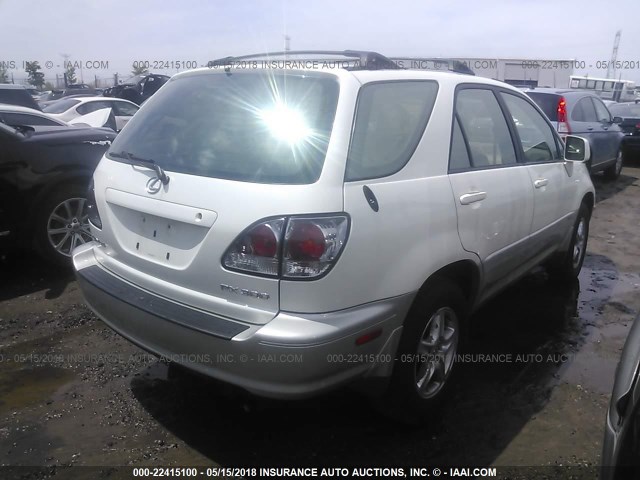 JTJHF10U920264411 - 2002 LEXUS RX 300 WHITE photo 4