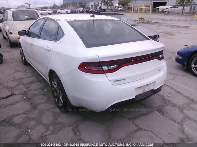 1C3CDFBB5ED685345 - 2014 DODGE DART SXT WHITE photo 3