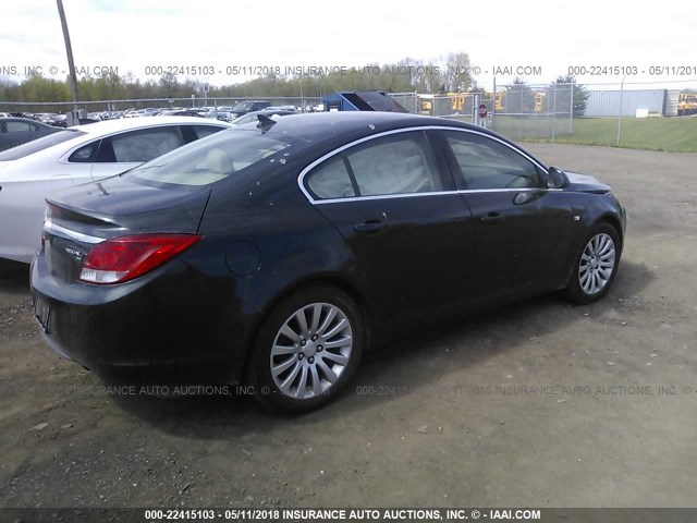 W04GP5EC3B1003654 - 2011 BUICK REGAL CXL BLACK photo 4