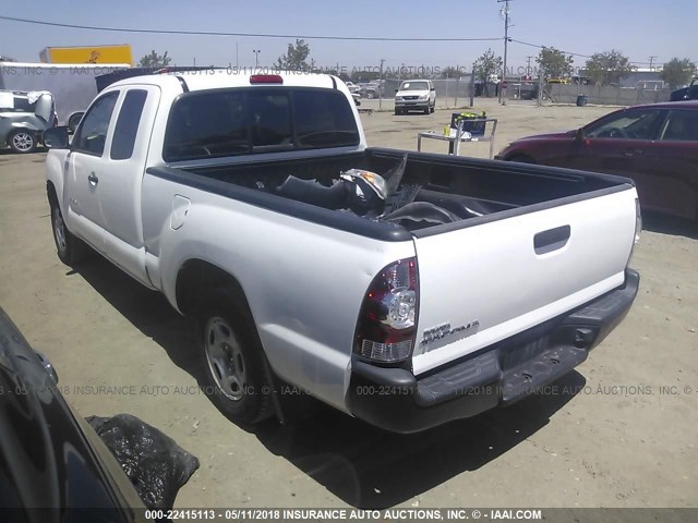 5TFTX4CN3BX009647 - 2011 TOYOTA TACOMA ACCESS CAB WHITE photo 3