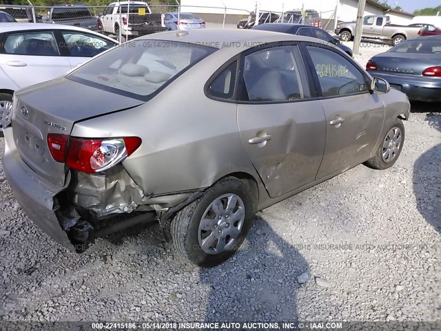 KMHDU46D97U129179 - 2007 HYUNDAI ELANTRA GLS/SE/LIMITED TAN photo 4