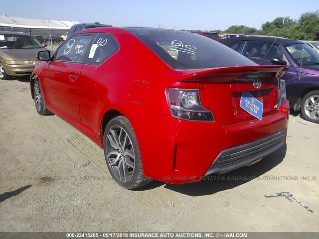 JTKJF5C71E3080562 - 2014 TOYOTA SCION TC 红色 照片 3
