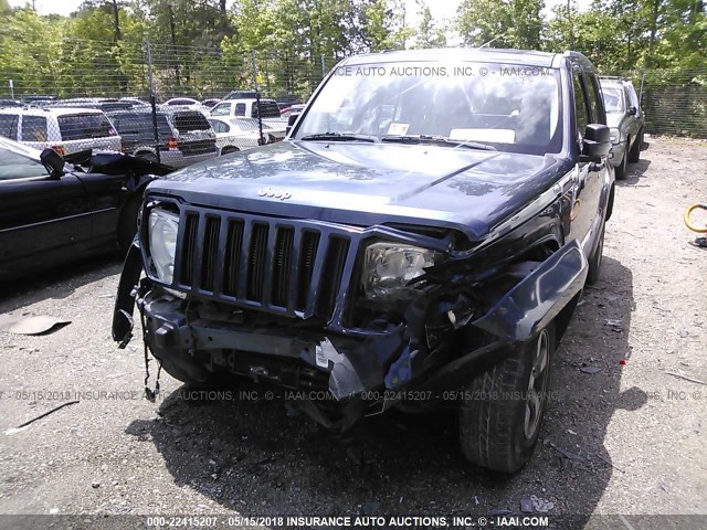 1J8GP28K38W224862 - 2008 JEEP LIBERTY SPORT BLUE photo 6