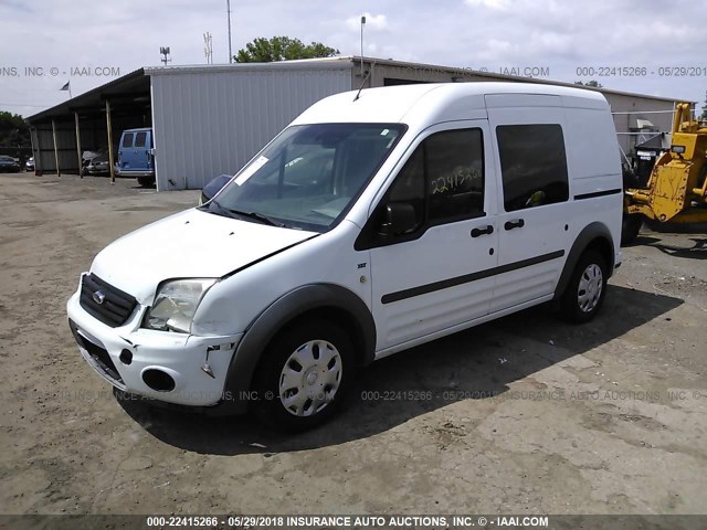 NM0LS6BN1DT163132 - 2013 FORD TRANSIT CONNECT XLT WHITE photo 2