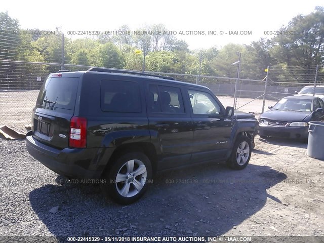 1J4NT1GA9BD102517 - 2011 JEEP PATRIOT SPORT BLACK photo 4