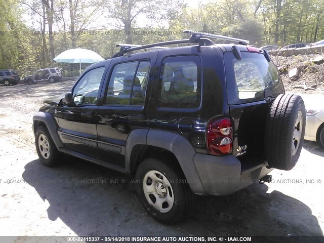 1J4GL48K17W527999 - 2007 JEEP LIBERTY SPORT 黑色 照片 3