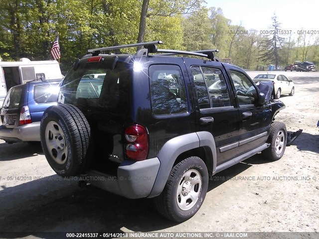 1J4GL48K17W527999 - 2007 JEEP LIBERTY SPORT 黑色 照片 4