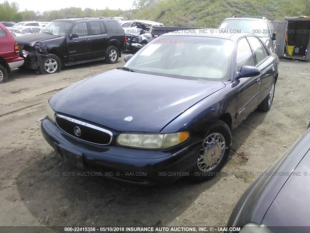 2G4WS52J321219349 - 2002 BUICK CENTURY CUSTOM Dark Blue photo 2