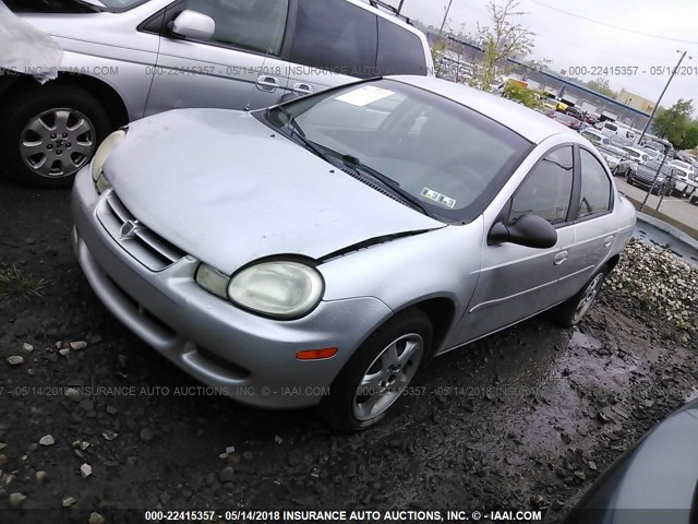 1B3ES46C02D532645 - 2002 DODGE NEON SE SILVER photo 2