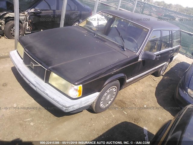 YV1FA8850L2243476 - 1990 VOLVO 740 GL BLACK photo 2