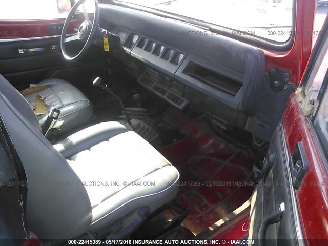 1J4FY29SXRP432807 - 1994 JEEP WRANGLER / YJ SE RED photo 5