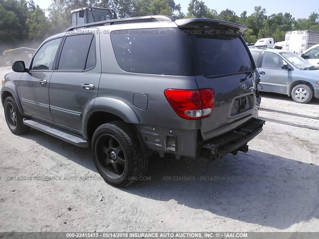 5TDZT38A96S280746 - 2006 TOYOTA SEQUOIA LIMITED GRAY photo 3