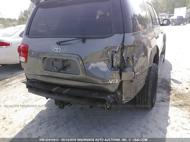 5TDZT38A96S280746 - 2006 TOYOTA SEQUOIA LIMITED GRAY photo 6