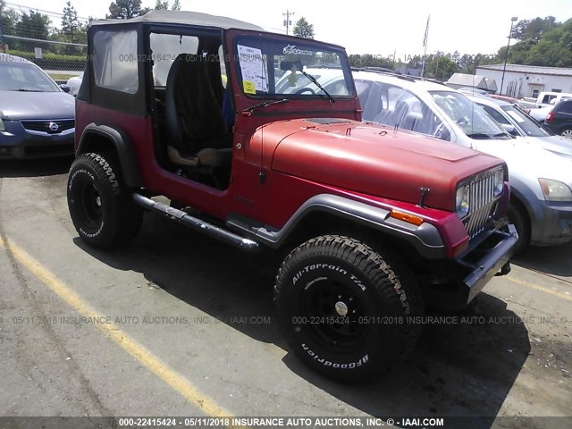 2J4FY39S5NJ546856 - 1992 JEEP WRANGLER / YJ ISLANDER RED photo 1