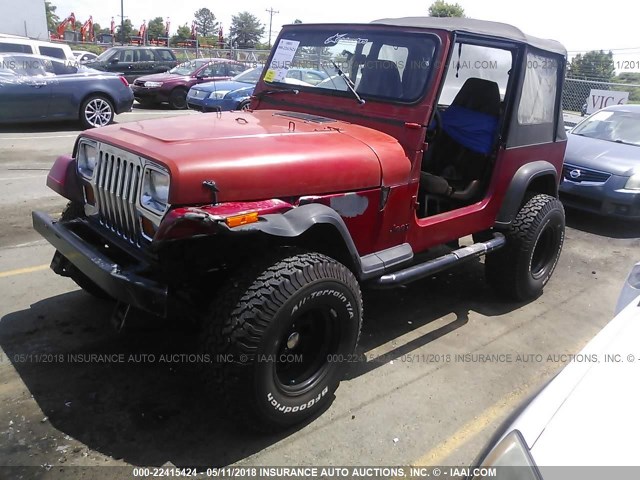 2J4FY39S5NJ546856 - 1992 JEEP WRANGLER / YJ ISLANDER RED photo 2