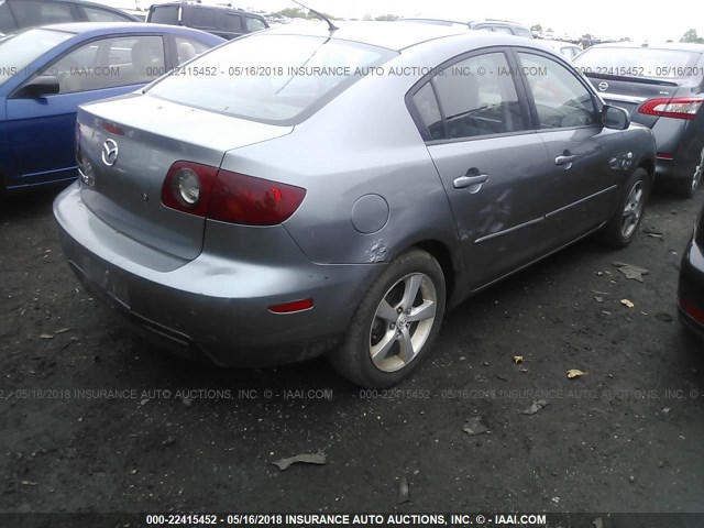 JM1BK32F551337741 - 2005 MAZDA 3 I GRAY photo 4