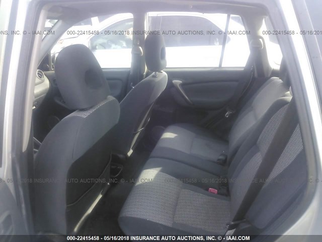 JTEHD20V756023435 - 2005 TOYOTA RAV4 SILVER photo 8