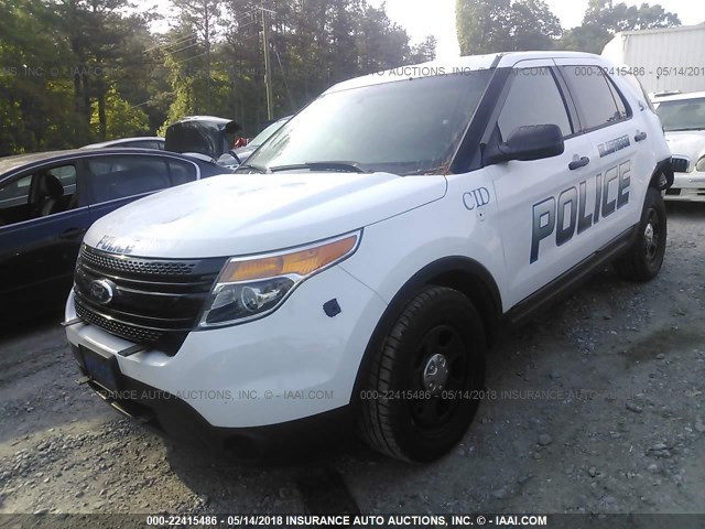 1FM5K8AR8FGB51420 - 2015 FORD EXPLORER POLICE INTERCEPTOR WHITE photo 2