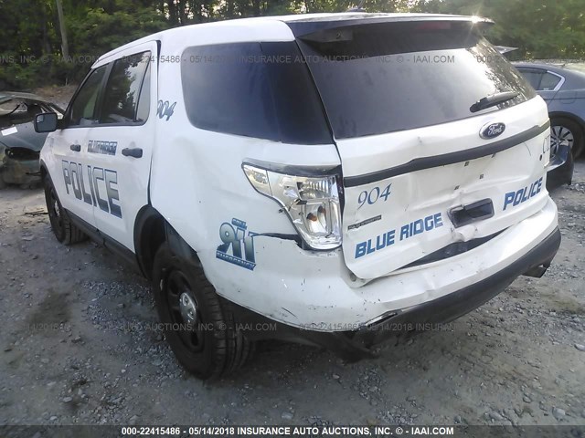 1FM5K8AR8FGB51420 - 2015 FORD EXPLORER POLICE INTERCEPTOR WHITE photo 3