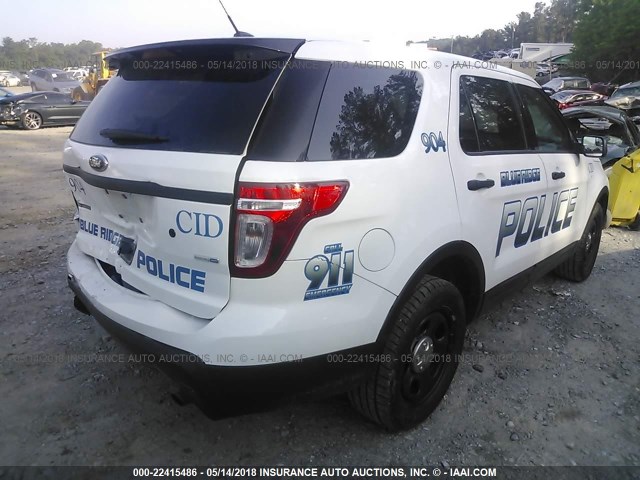 1FM5K8AR8FGB51420 - 2015 FORD EXPLORER POLICE INTERCEPTOR WHITE photo 4