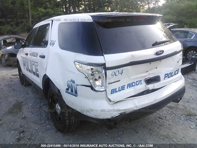 1FM5K8AR8FGB51420 - 2015 FORD EXPLORER POLICE INTERCEPTOR WHITE photo 6