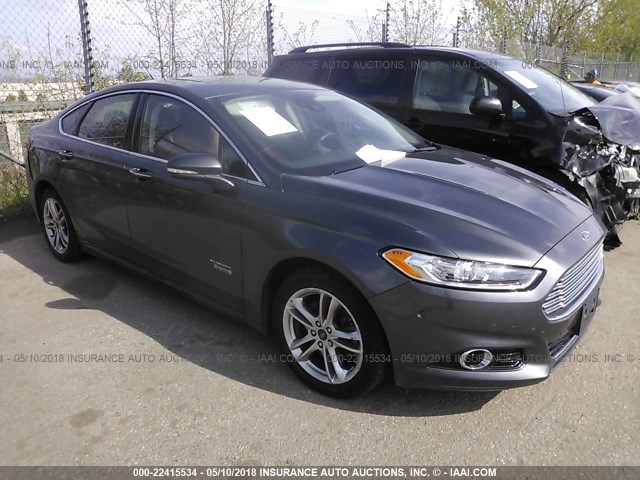 3FA6P0SU5FR308060 - 2015 FORD FUSION TITANIUM PHEV GRAY photo 1